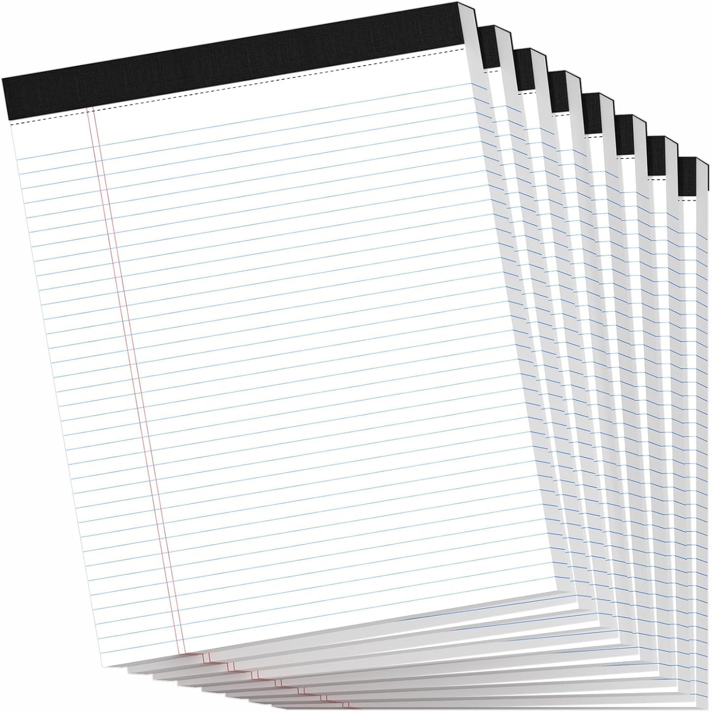 24 Pack Legal Pads 8.5" x 11", Wide Ruled Writing Notepads, 50 Sheets/Pad, Perforated Pages, 1200 Sheets Lined Paper for School Office Supplies