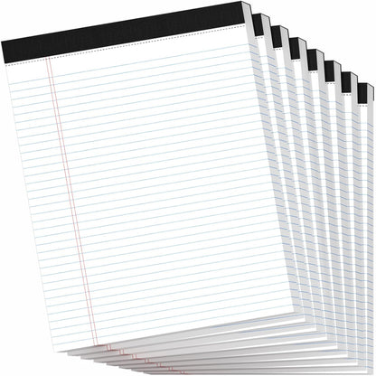 24 Pack Legal Pads 8.5" x 11", Wide Ruled Writing Notepads, 50 Sheets/Pad, Perforated Pages, 1200 Sheets Lined Paper for School Office Supplies