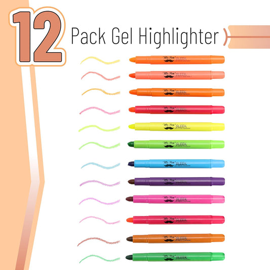 Mr. Pen- No Bleed Gel Highlighters, Vibrant Colors, 8 Pack, Bible Highlighters and Pens No Bleed, Bible Markers for Study, Journaling, School Supplies and Accessories
