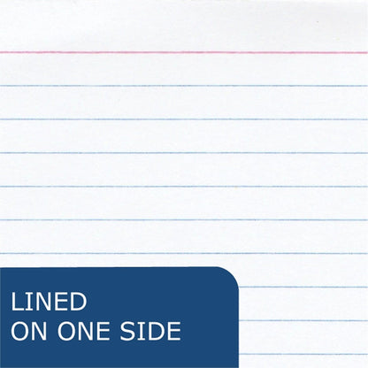 Roaring Spring Mini Index Cards 3"x2.5", 200 Count, 100# White Single Sided Ruled Paper, In Convent Tray Holder, Blank on Back (Pack of 1)