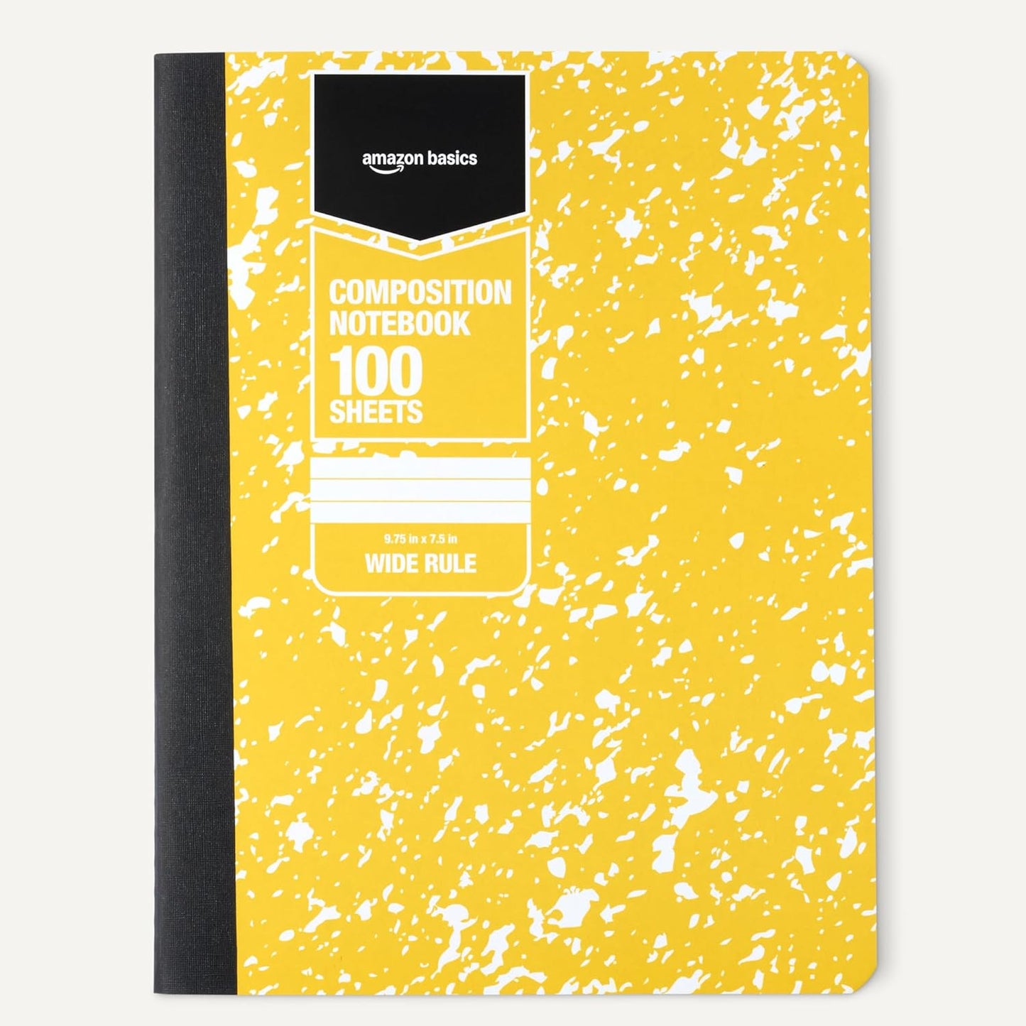 Amazon Basics Composition Notebook, College Ruled, 100 Sheets, 9.75" x 7.5", Assorted Marble Colors, 12-Pack