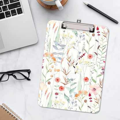 Hongri Plastic Cute Clipboard, Letter Size for Students, Teacher, Woman and Kids, Low Profile Clip, Decorative Pattern, Size 9 x 12.5 in, Dream Marble