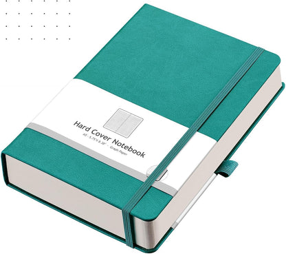 AHGXG Graph Paper Notebook - Grid Paper Notebook Large A4 8.5''×11'', 320 Pages Thick Journal, 100gsm Thick Graph Paper, Leather Softcover, Inner Pocket - Black