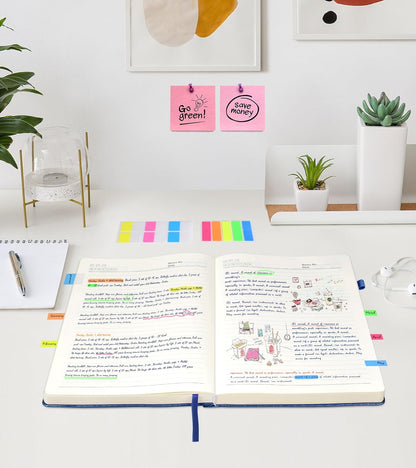 Lined Journal Notebook -365 Pages A5 Thick Journals for Writing Ruled Notebook, Hardcover Leather Journal for Women Men Daily Journal Notebook for Work, Note Taking, 100Gsm Lined Paper( 5.75'' X 8.38'' Green)