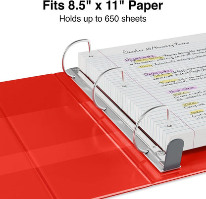 Staples Heavy-Duty 2-Inch D-Ring View Binder, Reinforced Spine, Holds Up to 450 Sheets, Gray, for Office & School
