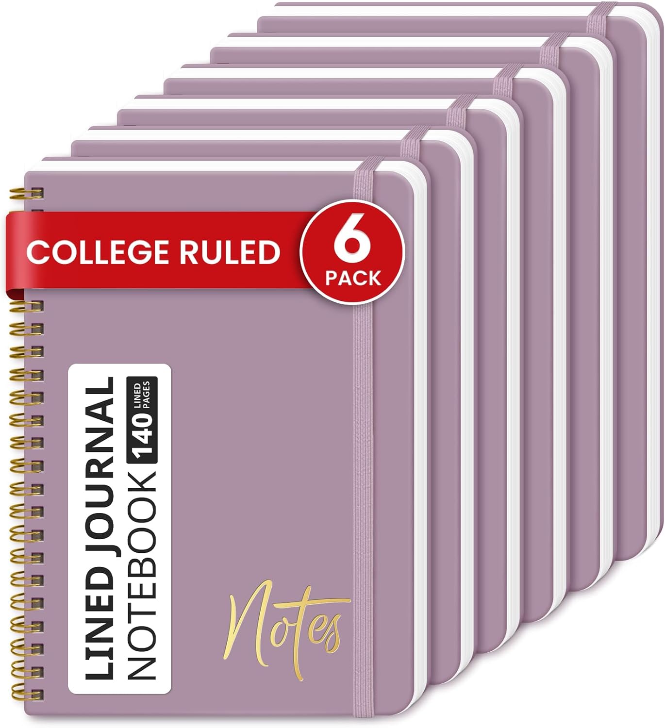ZOTIA Lined Spiral Journal Notebook for Women, A5 College Ruled Journals for Writing, Hardcover Notebooks for Work, Note taking and Office School Supplies,140 Pages - Yellow