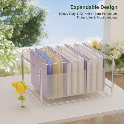 Extra Capacity Hanging File Folders, 3.15" Reinforced Wheat Straw Expanding Hanging Folder Letter Size, Heavy Duty for Filing Cabinets, File Organizer for Office & Home-Sky Blue-3 Packs