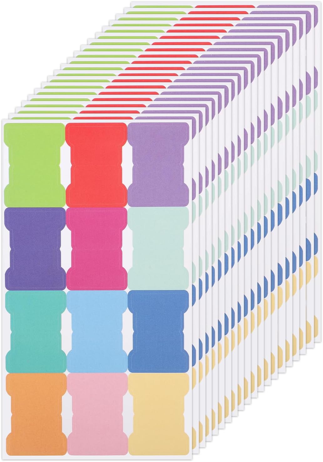 20 Sheets/240 Pieces Sticky Index Tabs, Double Sided Book Page Markers Tabs Blank Monthly Tabs Writable Sticky Notes Flags Self Adhesive Planner Stickers for Labeling (Rainbow Blank)