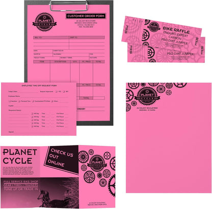 Bright Color Paper, Neenah Astrobrights®, Letter Paper Size, 24 Lb, FSC® Certified, Pulsar Pink, Ream Of 500 Sheets