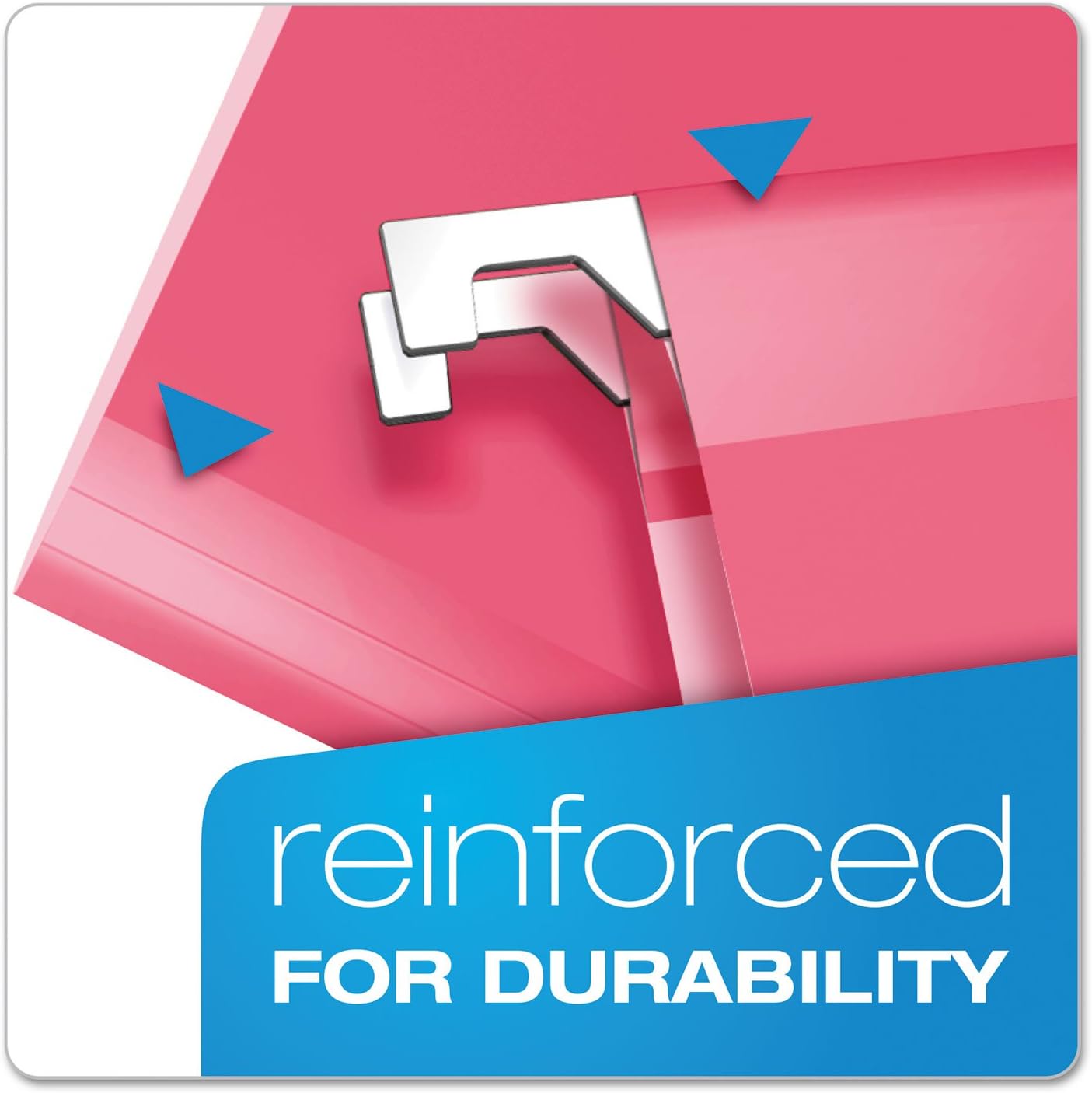 Pendaflex Reinforced Hanging File Folders, Letter Size, Bright Green, 1/5 Cut, 25/BX (4152 1/5 BGR)