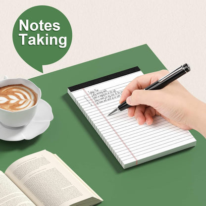 Legal Pads 8.5 x 11 Yellow Note Pads 8.5 x 11.75 Wide Ruled Writing Pads Lined Notepad for Home, School, Office Use, 80gsm Perforated Paper - Sturdy Cardboard Backing Support, 5 Pack (30 Sheets/Pad)