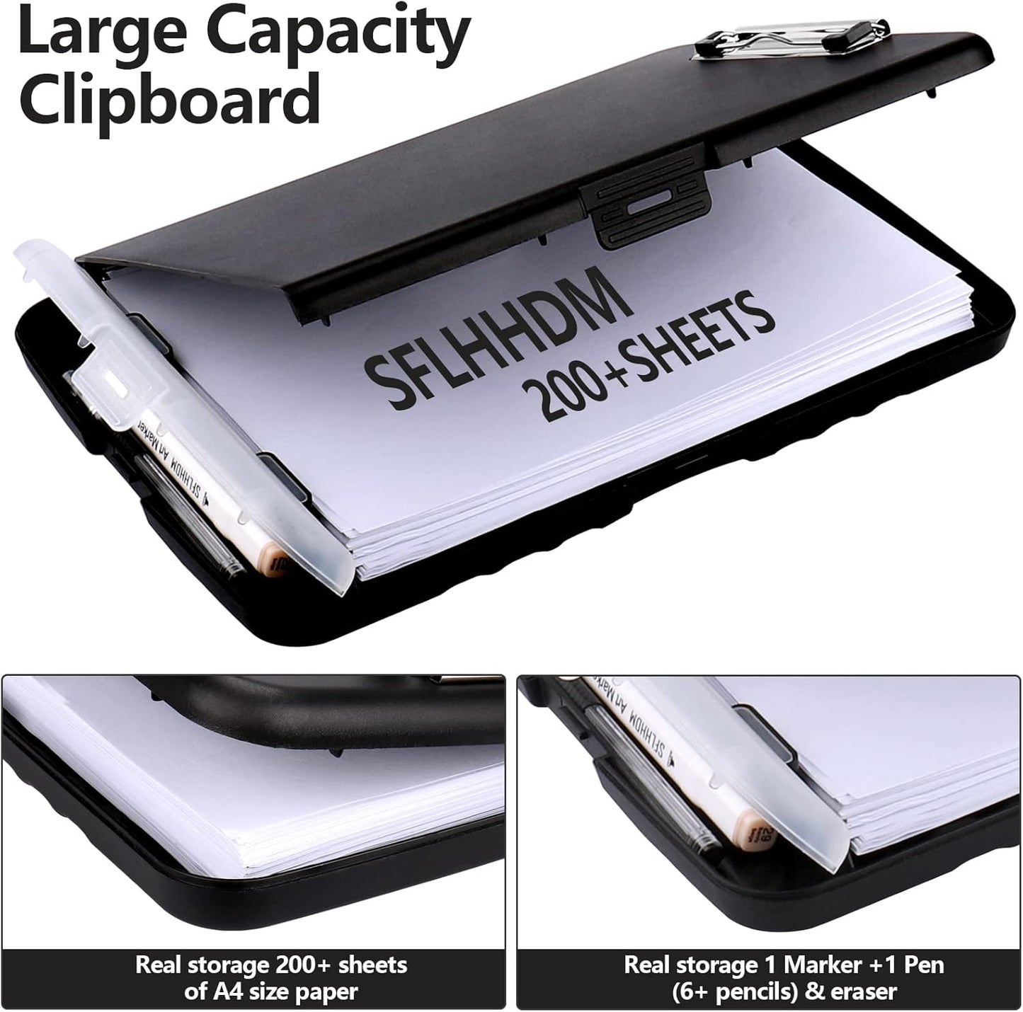 SFLHHDM Purple Clipboard, Clip Boards 8.5x11, Teacher Clipboards with Storage, Plastic Clipboard with Pen Holder, Clipboards Storage for Women Teachers Work, School & Office Supplies