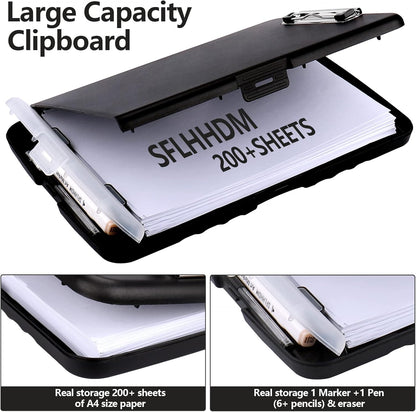 SFLHHDM Purple Clipboard, Clip Boards 8.5x11, Teacher Clipboards with Storage, Plastic Clipboard with Pen Holder, Clipboards Storage for Women Teachers Work, School & Office Supplies