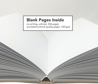 CovoBook™ Blank Hardcover | Premium Sketchbook Journal Guest Book | Photo Prop Home Decor (Black, Size 9)