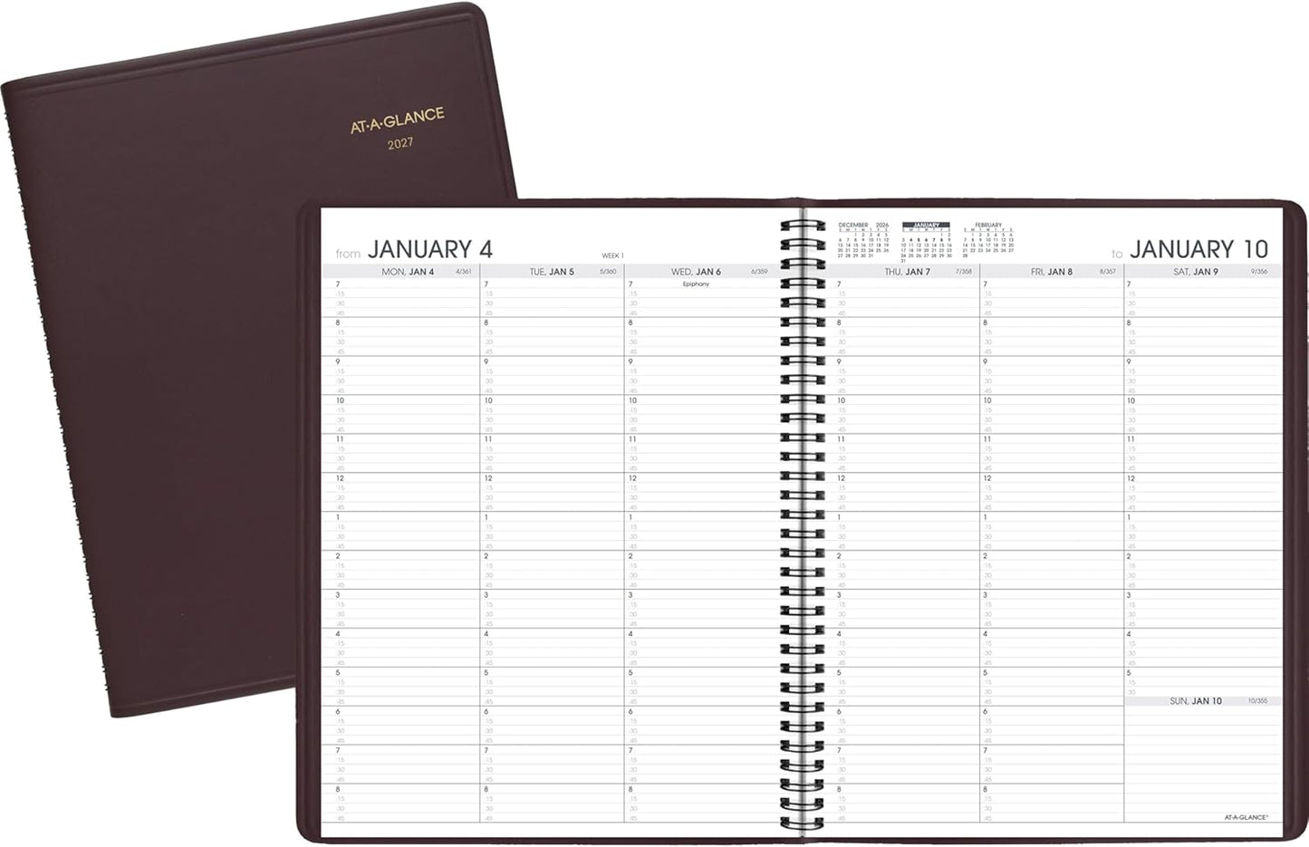 AT-A-GLANCE 2026 Appointment Book Planner, Weekly, 8-1/4" x 11", Large, Black (709500526)