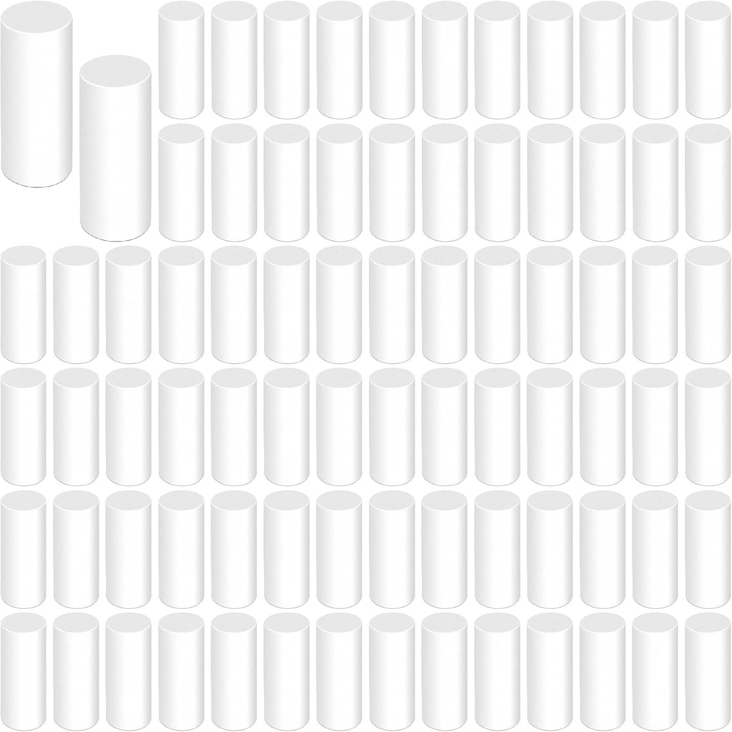 50 Pcs Mechanical Pencil Eraser Refills, White Refill Erasers for Propelling Pencils, Universal Traceless Eraser Replacement for Office Notebook Drafting