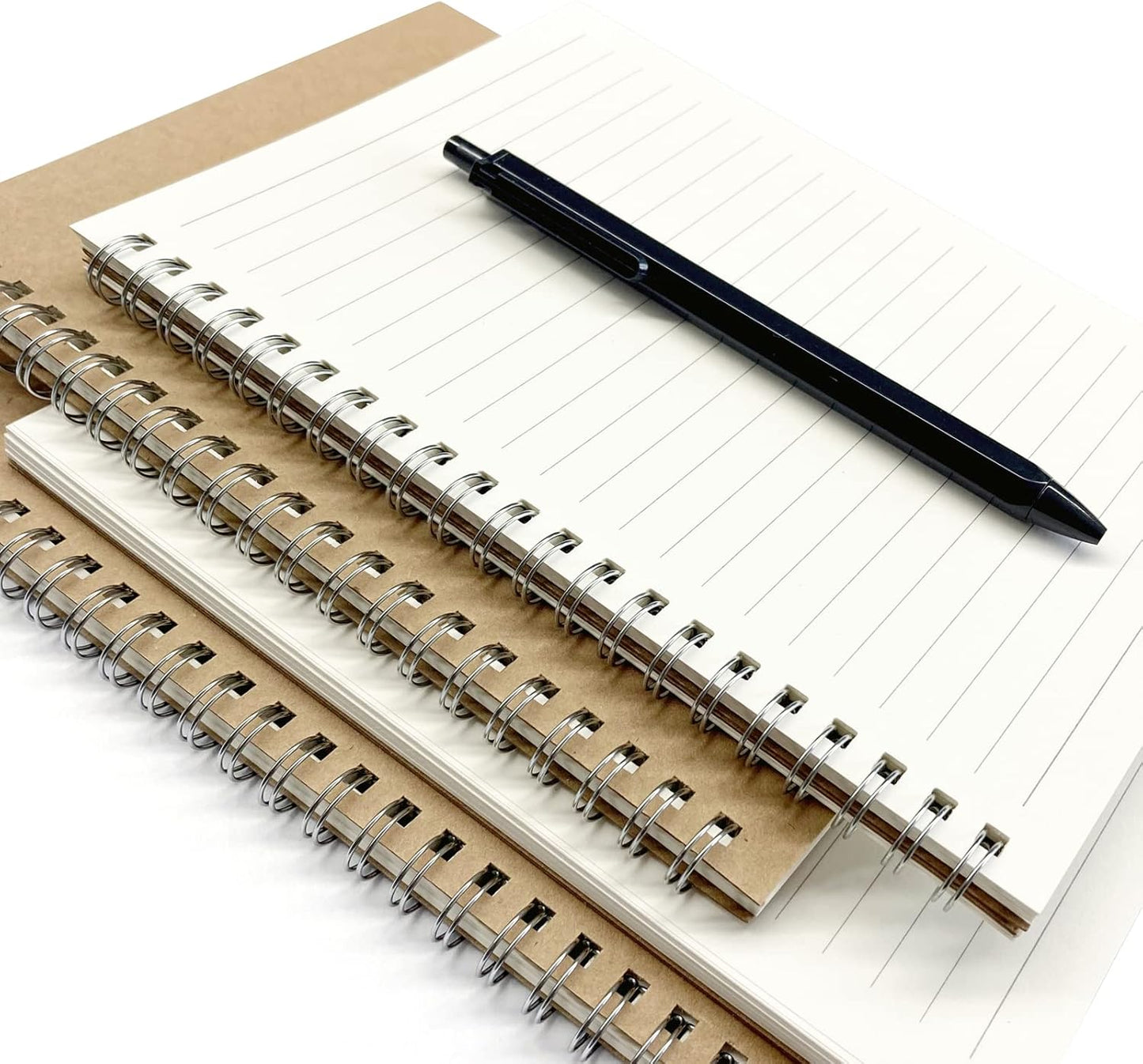 Ykimok 3 Pack College Ruled Notebook, Soft Yellow Cover Spiral Notebook, Memo Notepad Sketchbook, Students Office Business Diary Spiral Book Journal,100 Pages, 50 Sheets, 7.48 x 5.11 Inch