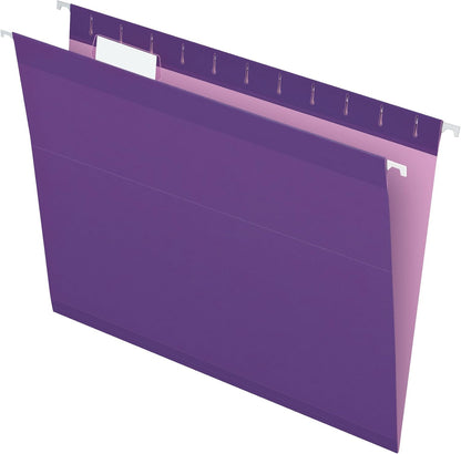 Pendaflex Reinforced Hanging File Folders, Letter Size, Bright Green, 1/5 Cut, 25/BX (4152 1/5 BGR)