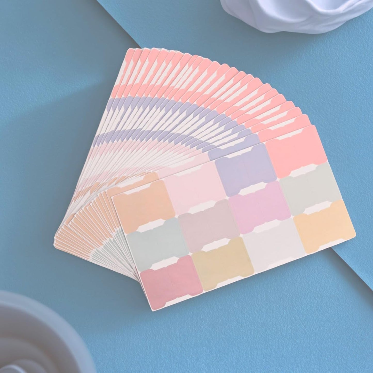 25 Sheets/300 Pieces Sticky Index Tabs Double Sided Post-it Flags Book Page Markers Tabs Self Adhesive Stickers Blank Monthly Tabs Writable Sticky Notes for Labeling (Morandi)