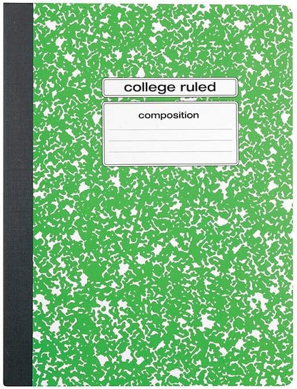 STAPLES Composition Notebook, 9.75” x 7.5”, College Ruled, 100 Sheets, Assorted Colors, 48/Carton