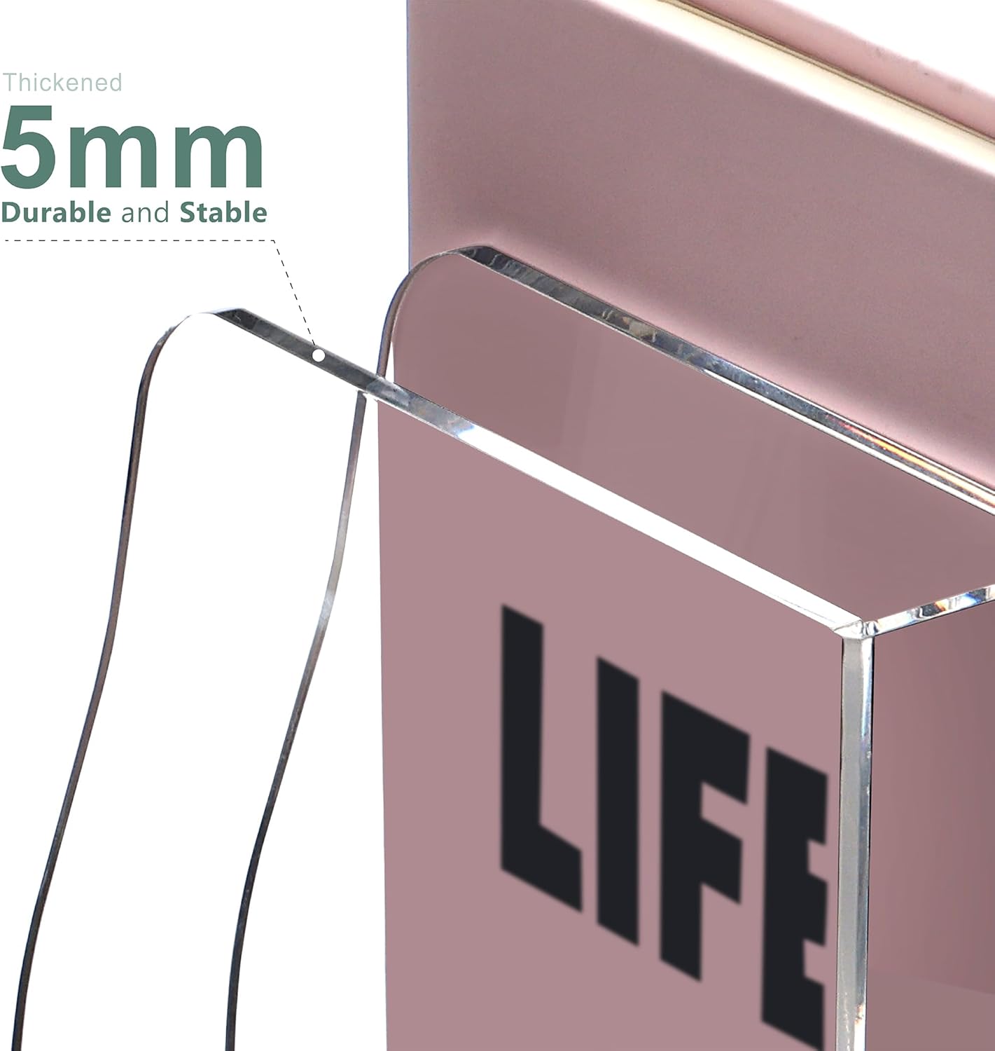 SANRUI 2-Pack Acrylic Magazine File Holder Desk Organizer Magazine Rack, Clear, Vertical File Sorter Holders, 9.45" D x 3.54" W x 10.24" H