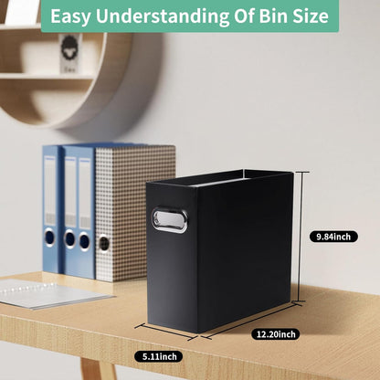 Collapsible File Organizer Box with Handle, Filing Organizer for Home or Office, Small Portable File Box(1 Pack, White)