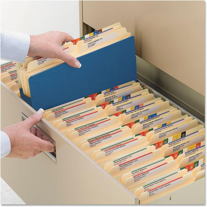 Smead File Pocket, Straight-Cut Tab, 1-3/4" Expansion, Letter Size, Redrope, 25 per Box (73214)
