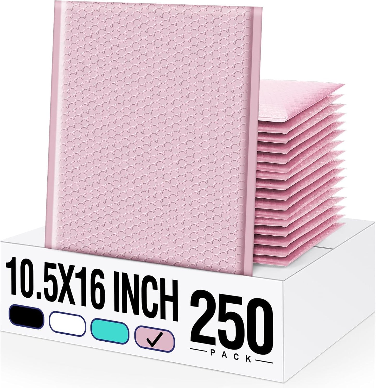 Fuxury Bubble Mailers 10.5x16 Inch 40 Pack Self Seal Padded Envelopes Waterproof Mailing Envelopes Bubble Padded Cushioning Padded Mailers Bubble Bags for Packaging Small Business Large #5 Black