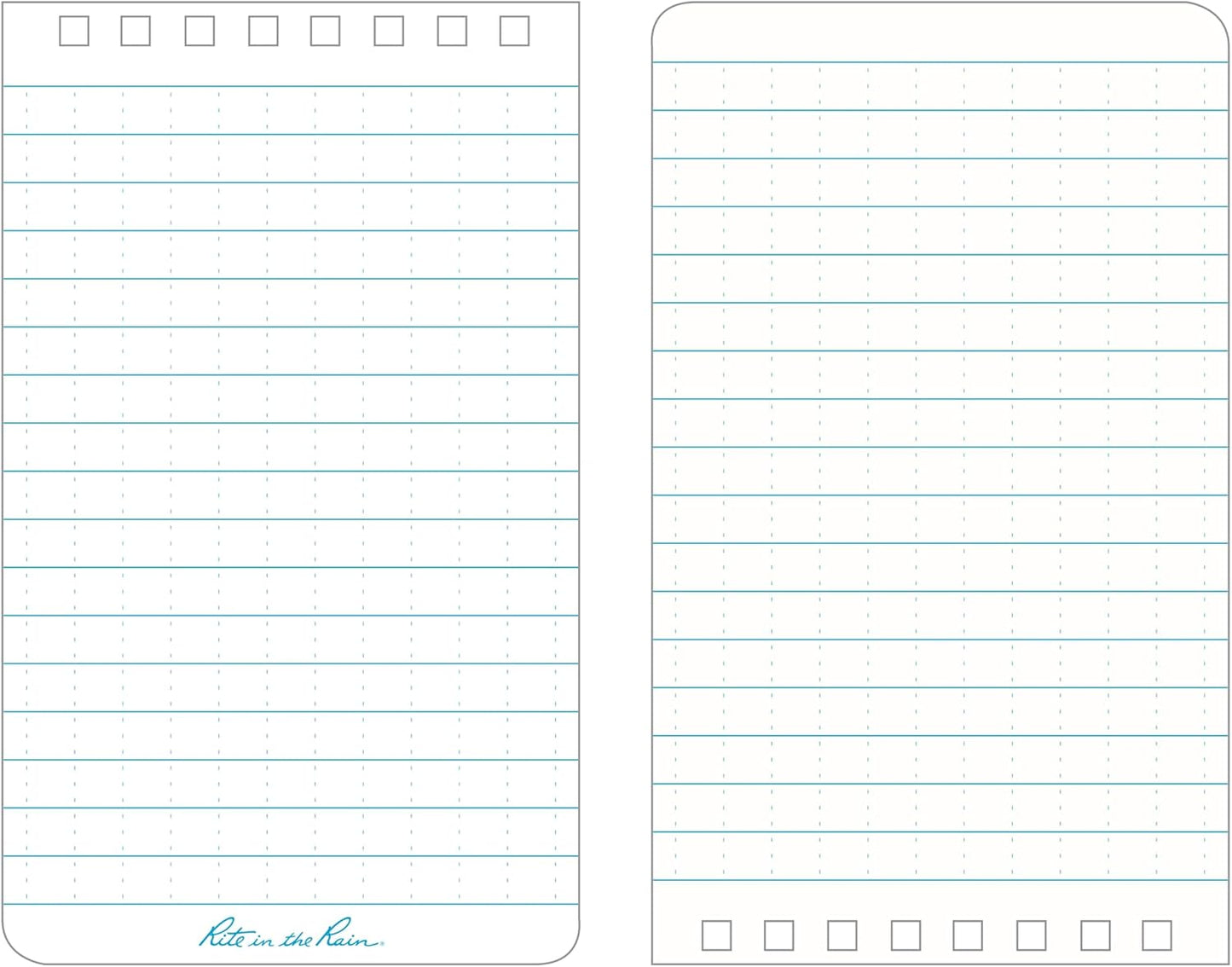 Rite in the Rain Weatherproof Top Spiral Notebook, 3" x 5", Black Cover, Universal Pattern, 3 Pack (No. 735-3X)