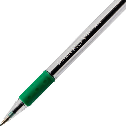 Pentel RSVP Ballpoint Pen, Fine Line, (0.7mm), Black Ink (BK90-A) (Pack of 1, 12 Count Total)