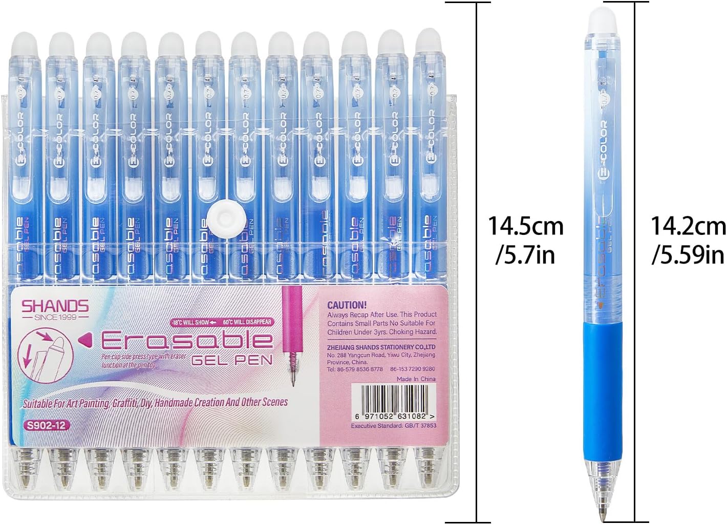 Retractable Erasable Gel Pens Clicker,Fine Point 0.7mm Smooth Writing Pens,Cute Pens For Writing Journaling Taking Notes School Office Home. (12 Colors)