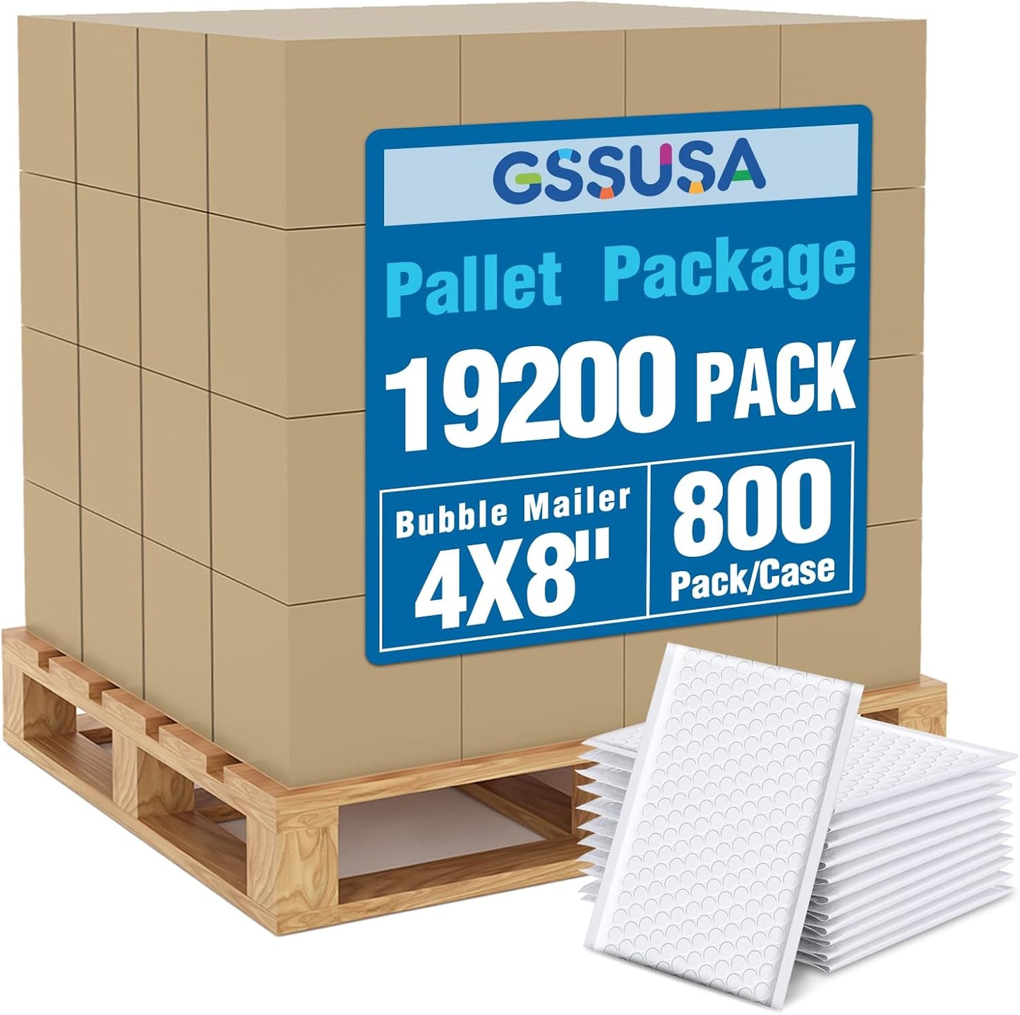 GSSUSA Black Bubble Mailers 4x8 Inches 50 Pack, Usable Size 4X7" Bubble Envelopes for Small Business, Padded Envelope, Shipping Mailers, Packaging Bags, Mailing Envelopes, Shipping Supplies