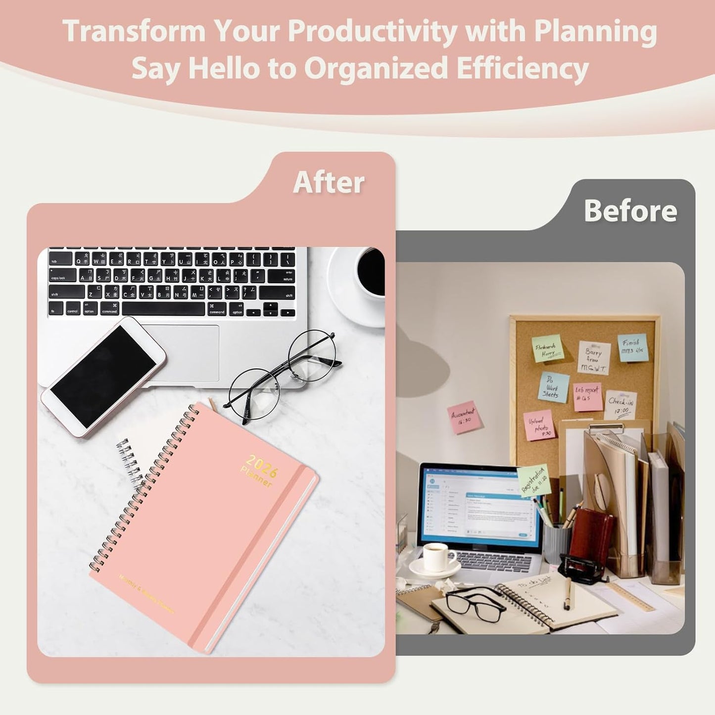 Planner 2026-2027, Weekly and Monthly Academic Year Calendar Planner, July 2026 - June 2027, Daily Agenda Book for Office School Supplies, A5(6.3'' x 8.5'')