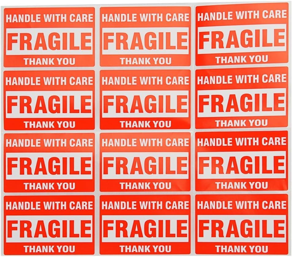 MFLABEL Half Sheet Shipping Labels - 200 Self Adhesive Sticker Sheets for Laser & Inkjet Printers, Waterproof & Smudge-Free, with 12 Free Fragile Labels for Packaging, Shipping and Crafting - Colors B