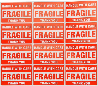 MFLABEL Half Sheet Shipping Labels - 200 Self Adhesive Sticker Sheets for Laser & Inkjet Printers, Waterproof & Smudge-Free, with 12 Free Fragile Labels for Packaging, Shipping and Crafting - Colors B