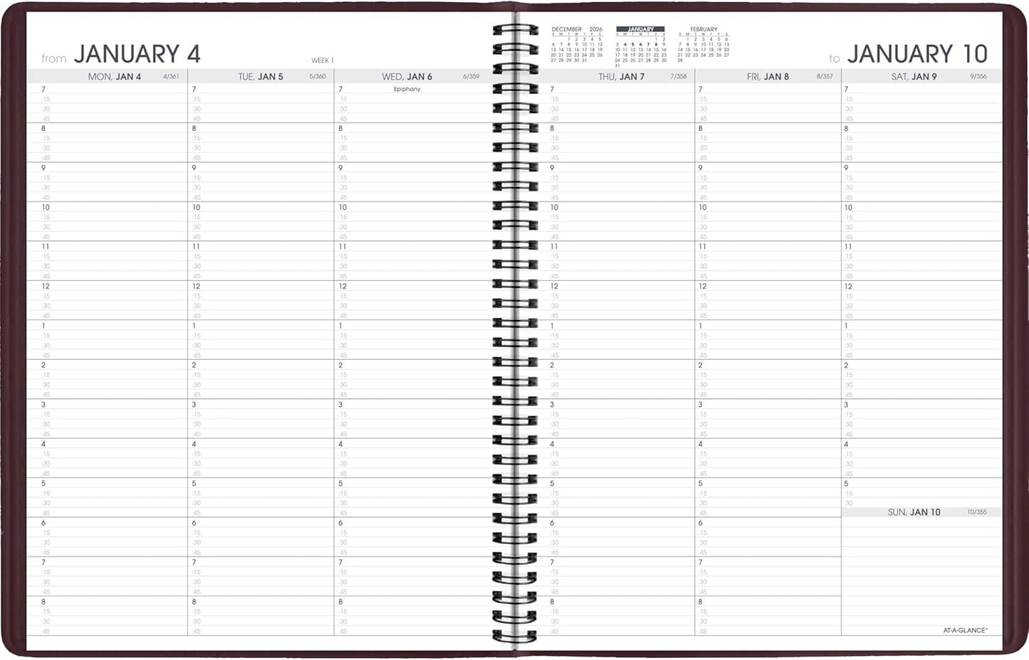 AT-A-GLANCE 2026 Appointment Book Planner, Weekly, 8-1/4" x 11", Large, Black (709500526)