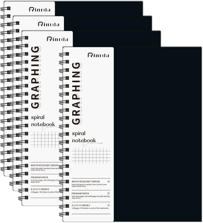 Large Lined Notebook Spiral Notebook 8.5" x 11"-4 Pack LINED Notebook 7mm Ruled Hardcover Notebook 120 Pages 100 GSM Thick Paper Notebook Hardcover Journal for School, Office,Study and Notes