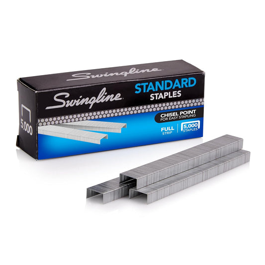 Swingline Staples, Standard Staples for Desktop Staplers, 1/4" Length, 210/Strip, 5000/Box, 10 Pack (35111)