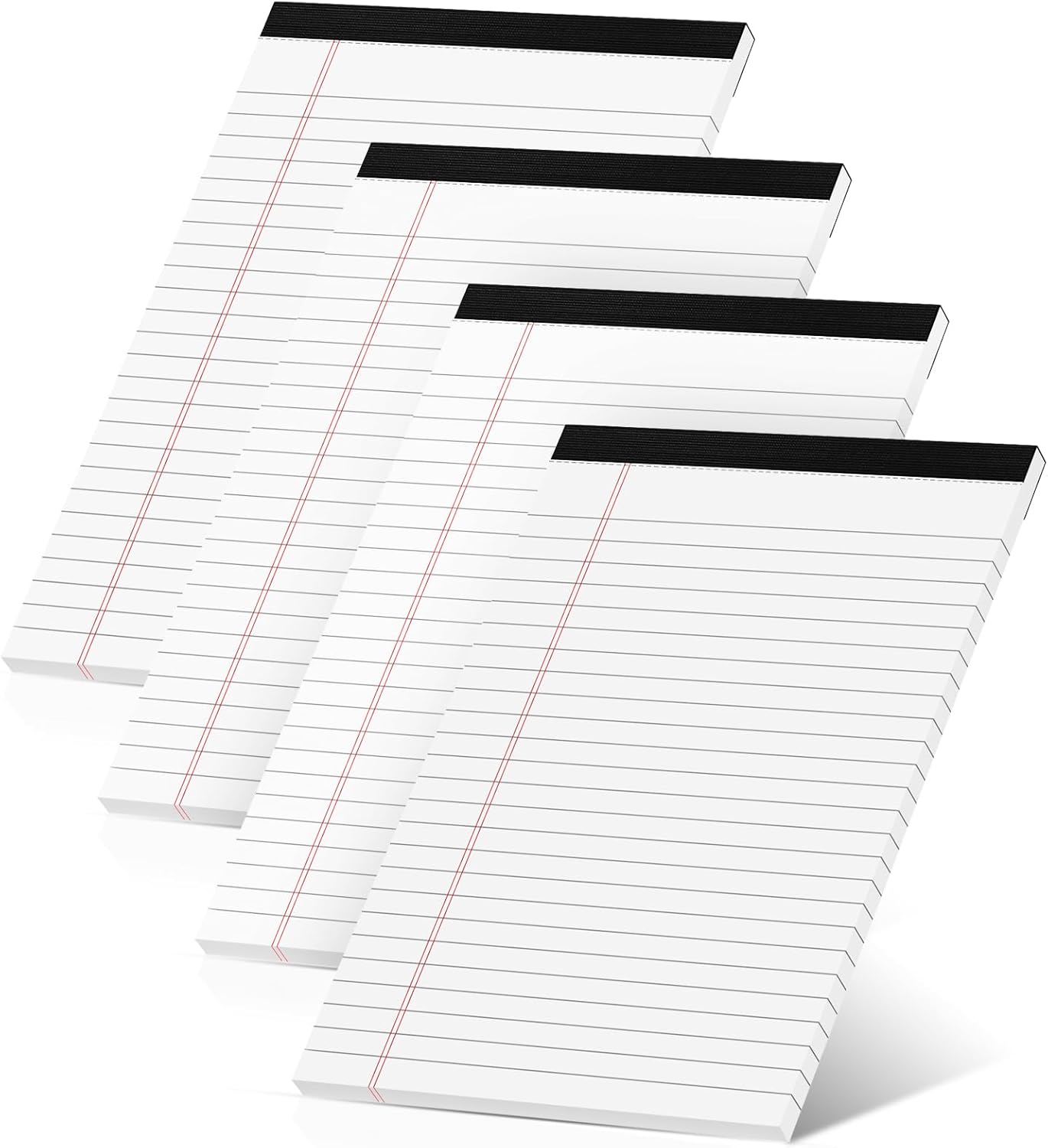 Legal Pads 8.5 x 14 Note Pads, 6 Pack Writing Pads Wide Ruled Notepads, Micro Perforated Notepad, Double-Side Printed Lined Paper Pads 30 Sheets per Notepad, White Legal Pads for Home, Office, School