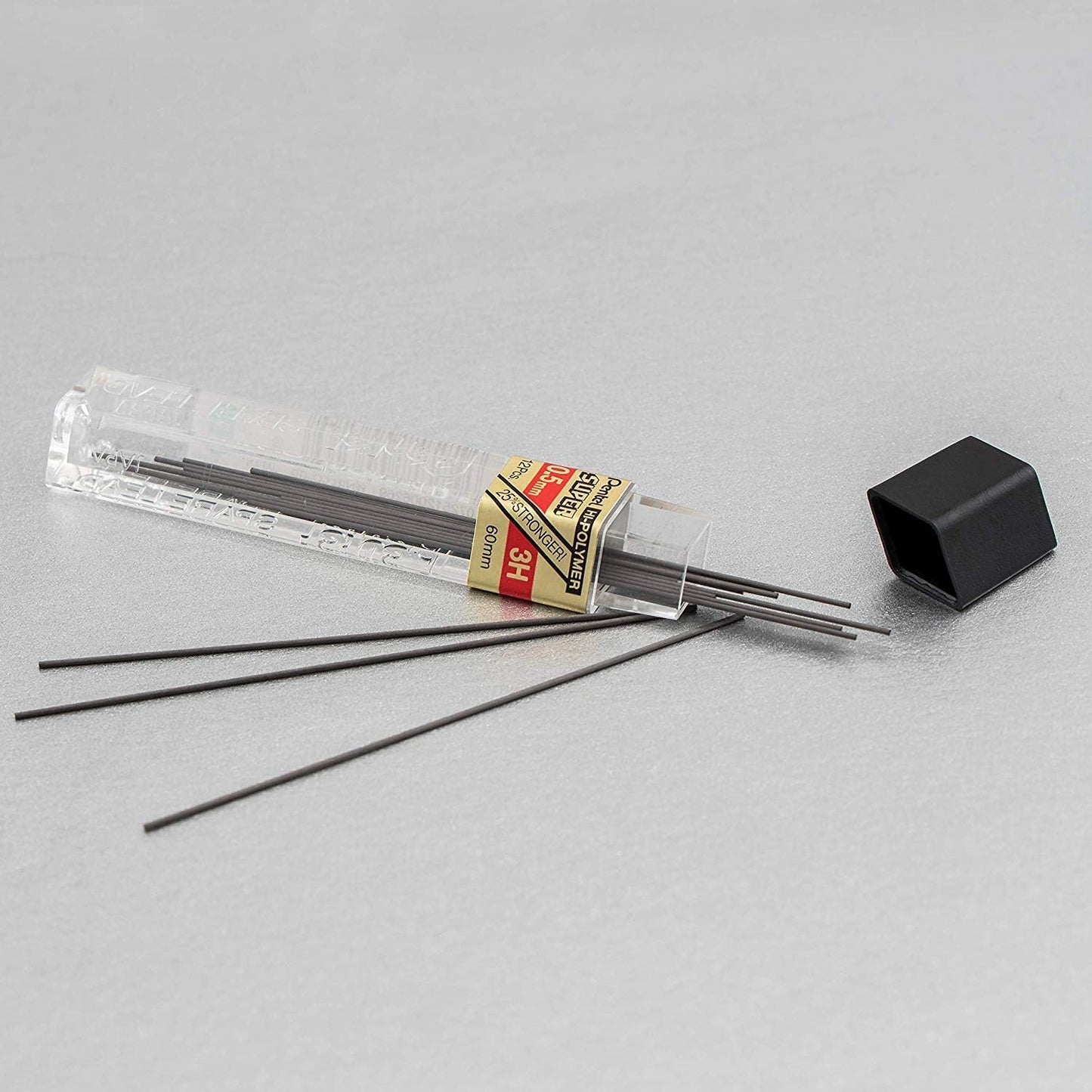 Pentel Super Hi-Polymer Lead Refill, 0.5mm, Fine, H, 144 Pieces of Lead (C505-H)