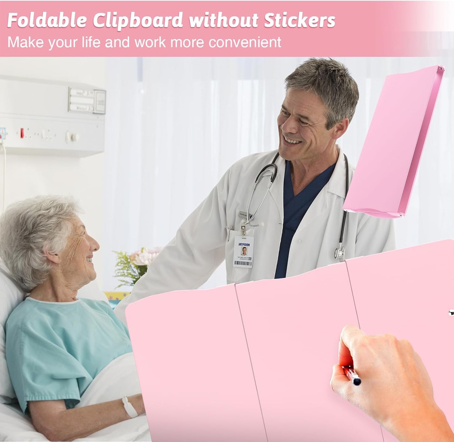 Nursing Clipboard Foldable Clipboard Medical: Edition Cheat Sheets Aluminum 3 Layers Foldable Clipboards Nursing Pocket Size Profile Clip Nurse Clipboards Notepad for Nurses Students and Doctors