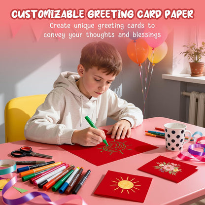 40 Sheets Cream Cardstock Paper 8.5 x 11, Ivory Cardstock Printer Paper 8.5x11, Off White Card Stock Paper 8.5 x 11, 200 GSM Construction Paper for DIY Cards, Greeting Cards, Wedding Invitations