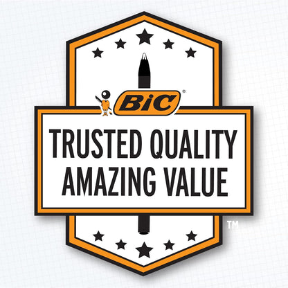 BIC Cristal Xtra Smooth Black Ballpoint Pens, Medium Point (1.0mm), 12-Count Pack, Extra Smooth and Reliable Ballpoint Pens