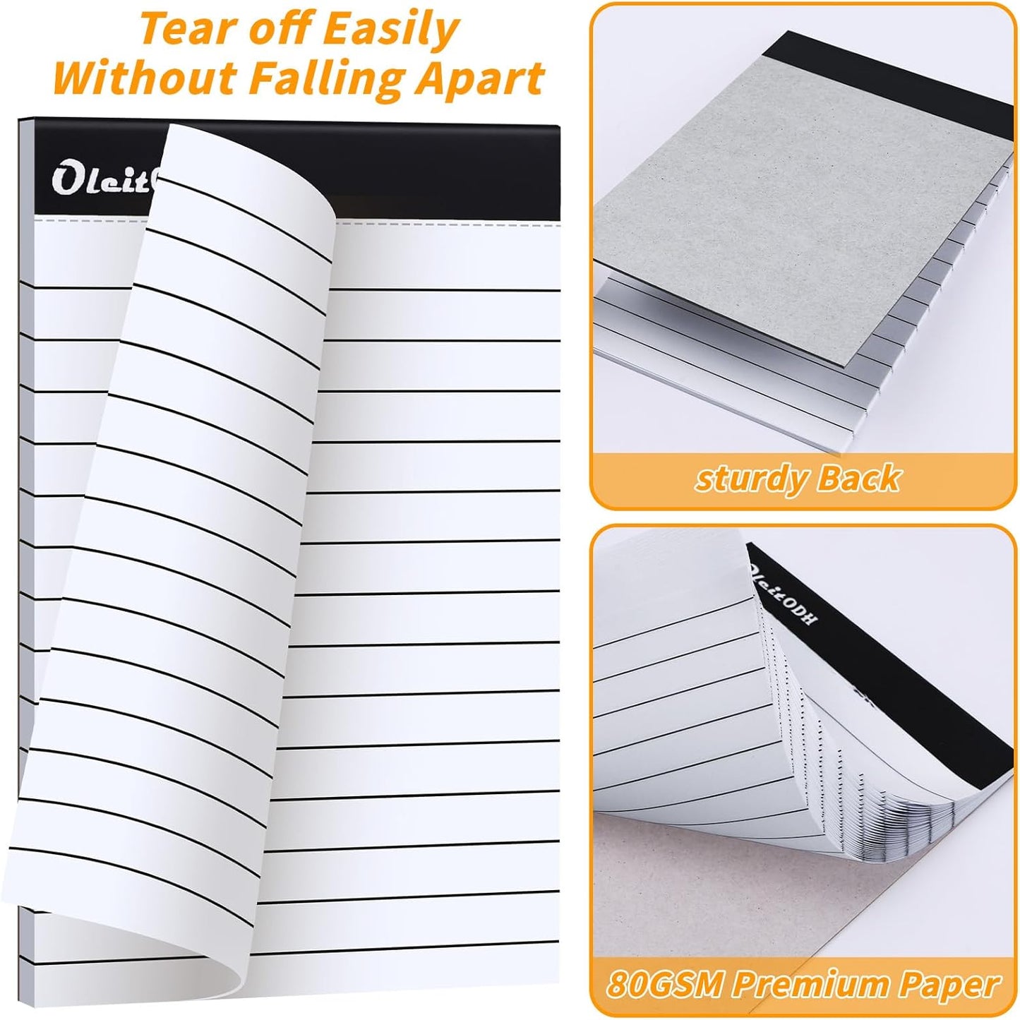 36 Pack Legal Pads Bulk, 5x8 Inch Rainbow Notepad, Note Pads Wide Ruled Perforated Memo Pad for Work Study Daily Note Taking List, Lined Writing Pads Memo Refills Notepads for Office Home School