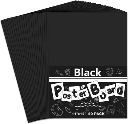 50 Pack White Poster Boards, 11"x14" White Poster Paper Heavyweight Poster Board Bulk Blank Poster Board for Art Display Board,Classroom Use,School Craft Project,Presentation Drawing
