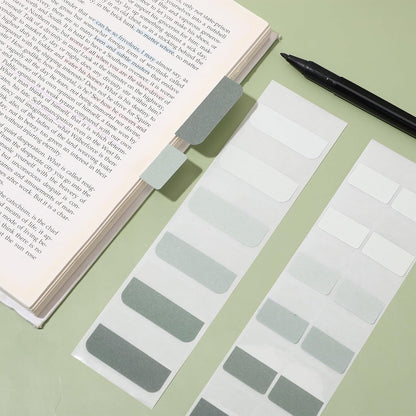 Janlaugh 300 Pcs Sticky Index Book Tabs Bible Tabs Gradient Repositionable Page Tab Labels for Notebooks File Classification(Sage Green)