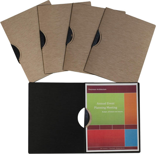 C-Line Modern Metallic Executive Style Report Cover, Blackened Bronze, Pack of 5 (33316), 1 1/4" x 9" x 11 3/4"