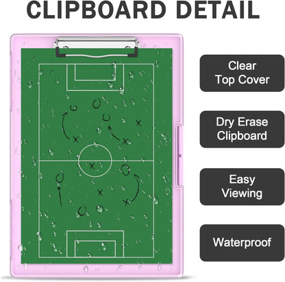 Rimilak Plastic Clipboard with Storage, Side Opening with 2 Compartment, Size 13.3 x 9.4 x 1.5 Heavy Duty High Capacity Nursing Box for Work School & Office Supplies, Black