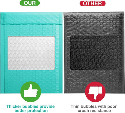 Metronic Bubble Mailers 6x10 Inch 100 Pack Black Usable Size 6x9" Opaque Padded Envelopes Waterproof Bubble Envelopes Cushioning Mailer for Small Business Mailing Makeup Jewelry Gifts
