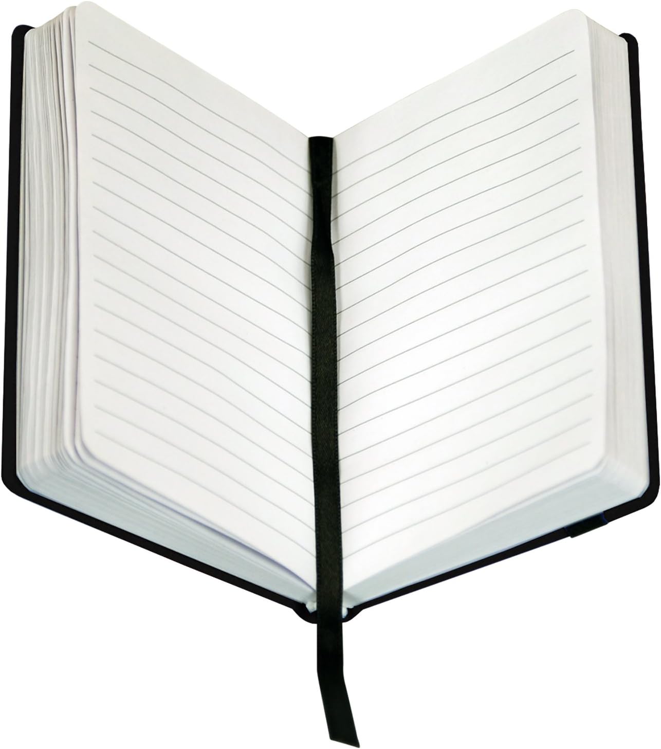 Samsill Large Hardcover Notebook, 240 Lined Notebook Pages, Black, 7.5 x 10 Inch